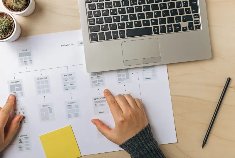 web designer planning sitemaps posted by Coheseo